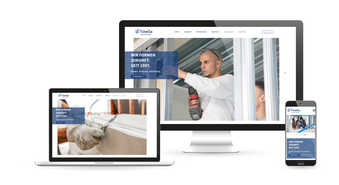 Die neue Website für die Tinella AG